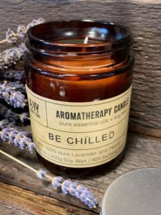 Aromaterapeutická sójová sviečka - Oddych (levanduľa a fenikel)